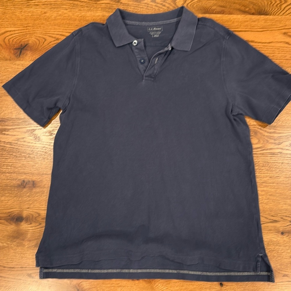 LLBEan men’s polo blue Large